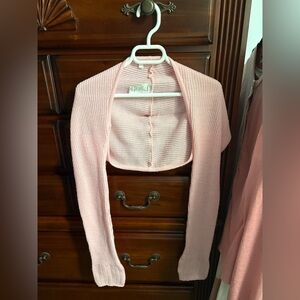 Lovely Pink Dance, Ballet Sweater, Shrug, Long Sleeves